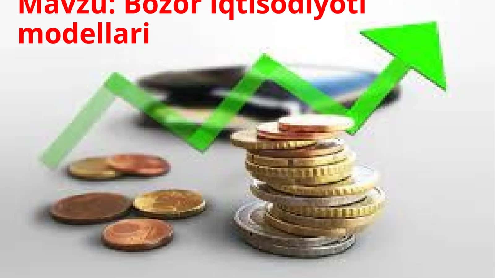 Bozor iqtisodiyoti modellari 1