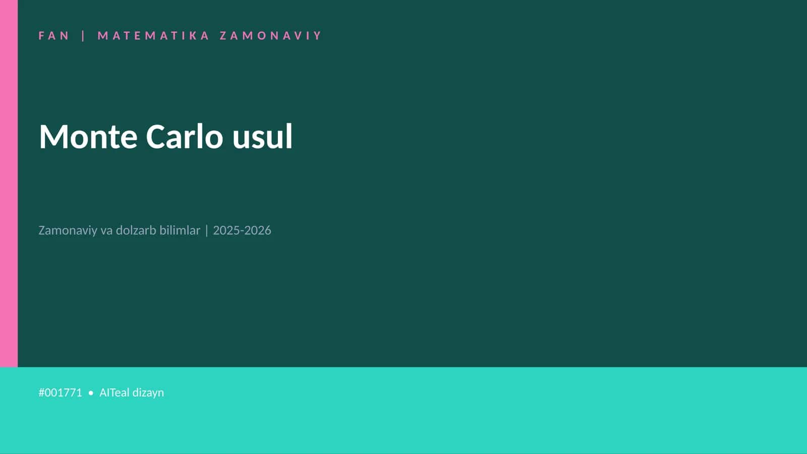 Monte Carlo usul 1