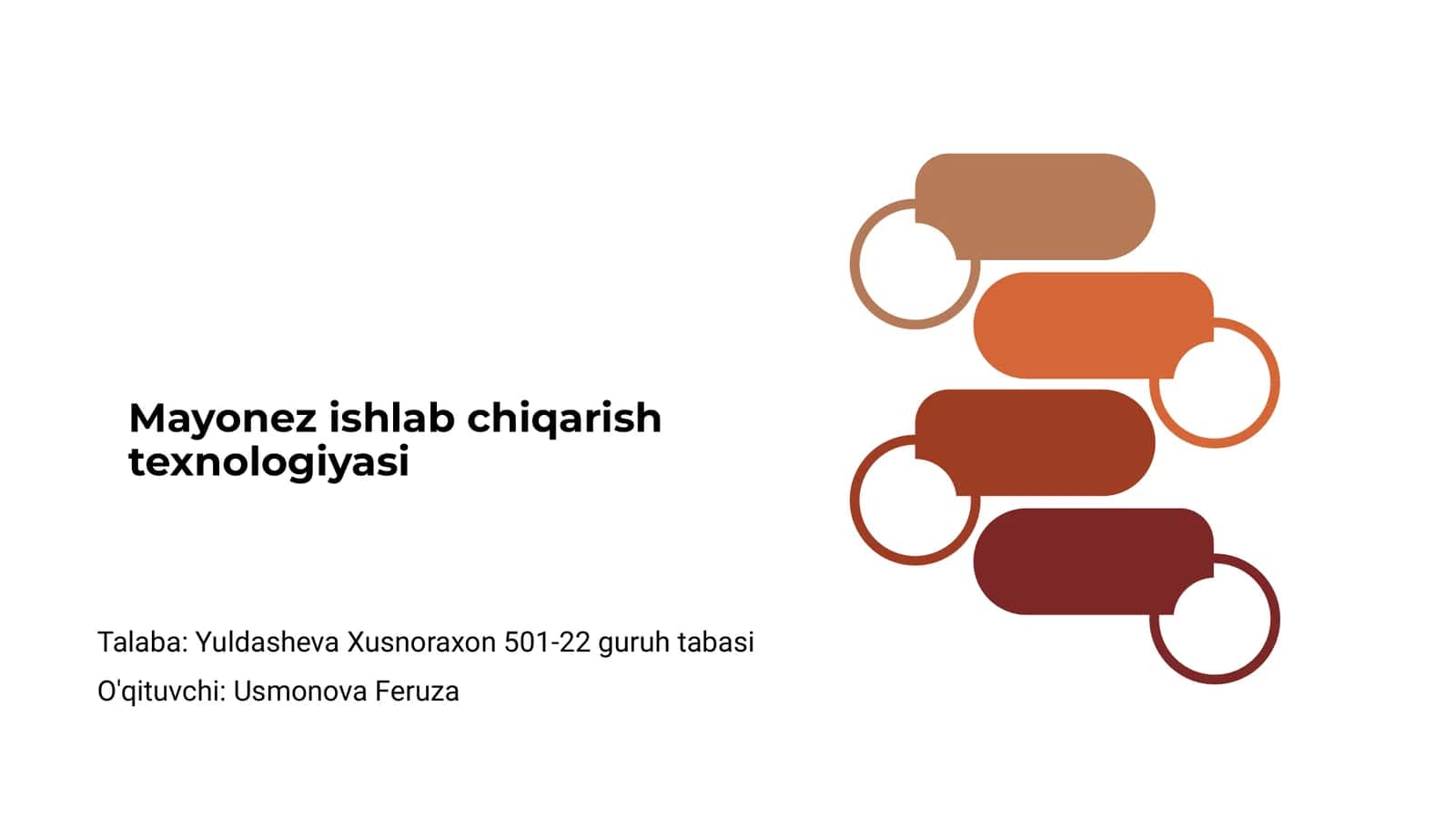 Mayonez ishlab chiqarish texnologiyasi 1