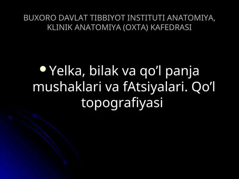 ANATOMIYA, KLINIK ANATOMIYA 1