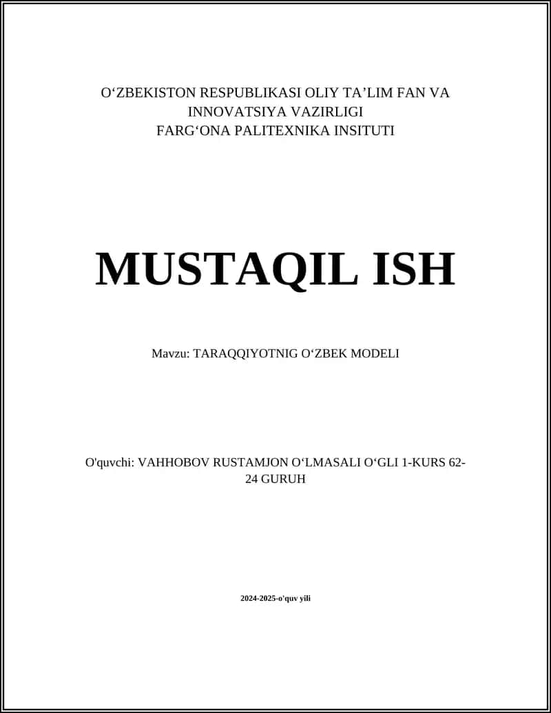 O'zbek modelining konseptual asosi 1