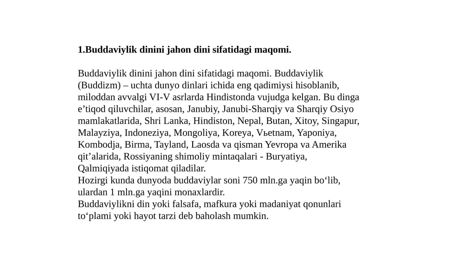 Buddaviylikdininijahondinisifatidagimaqomi 1