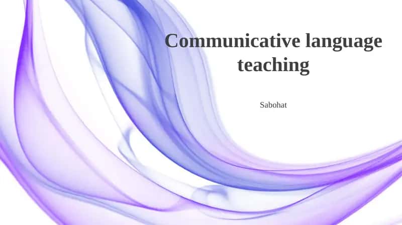 Communicative Language Teaching 1