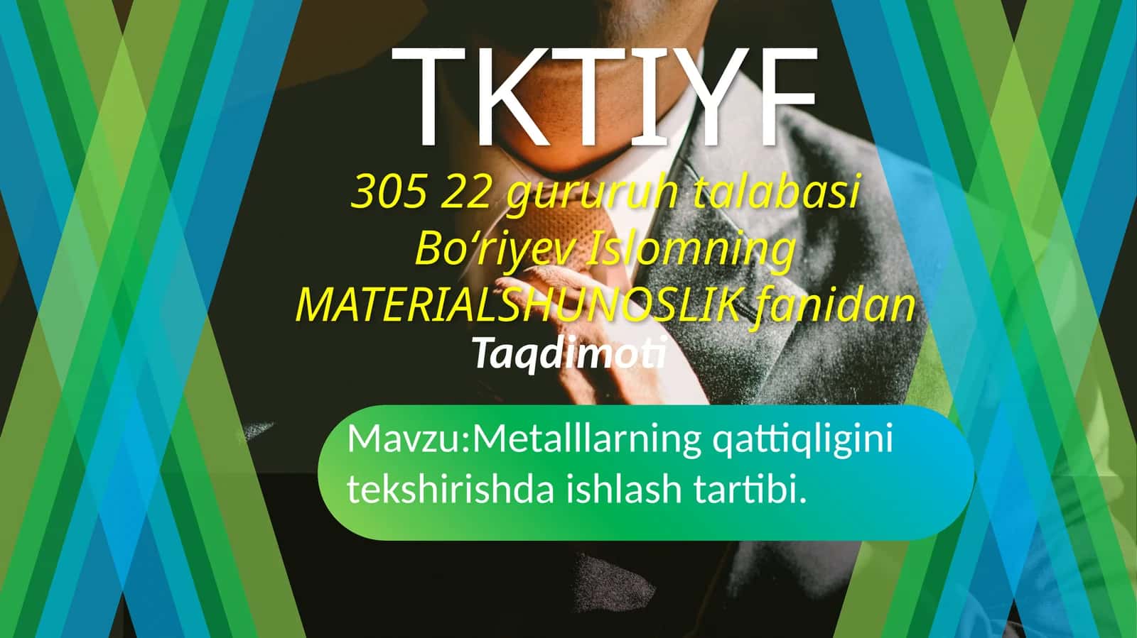 Metalllarning qattiqligini tekshirishda ishlash tartibi 1