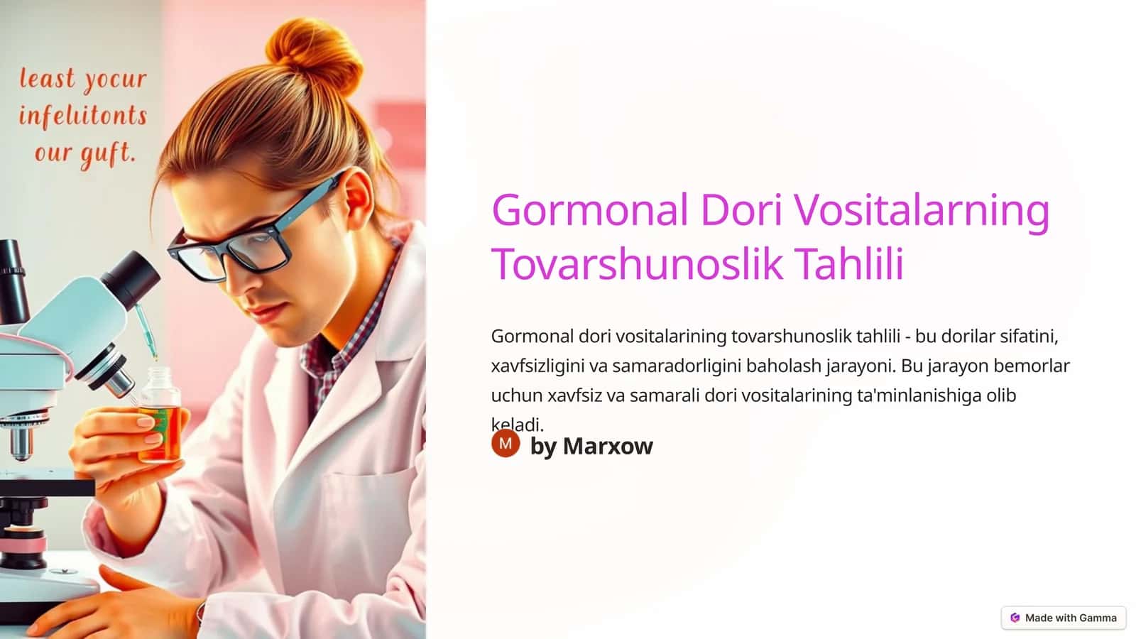 Gormonal Dori Vositalarning Tovarshunoslik Tahlili 1