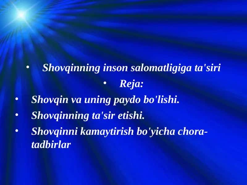 Shovqinning inson salomatligiga ta'siri 1