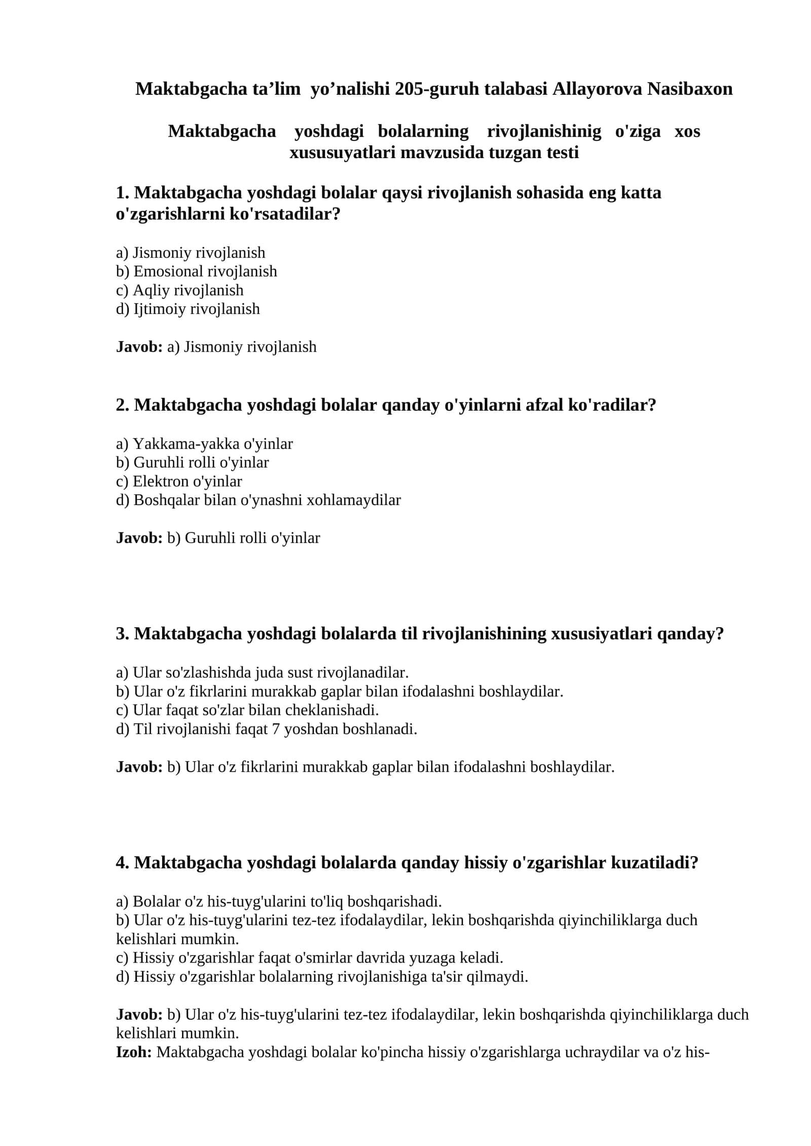 Maktabgacha yoshdagi bolalarning rivojlanishining xususiylari 1