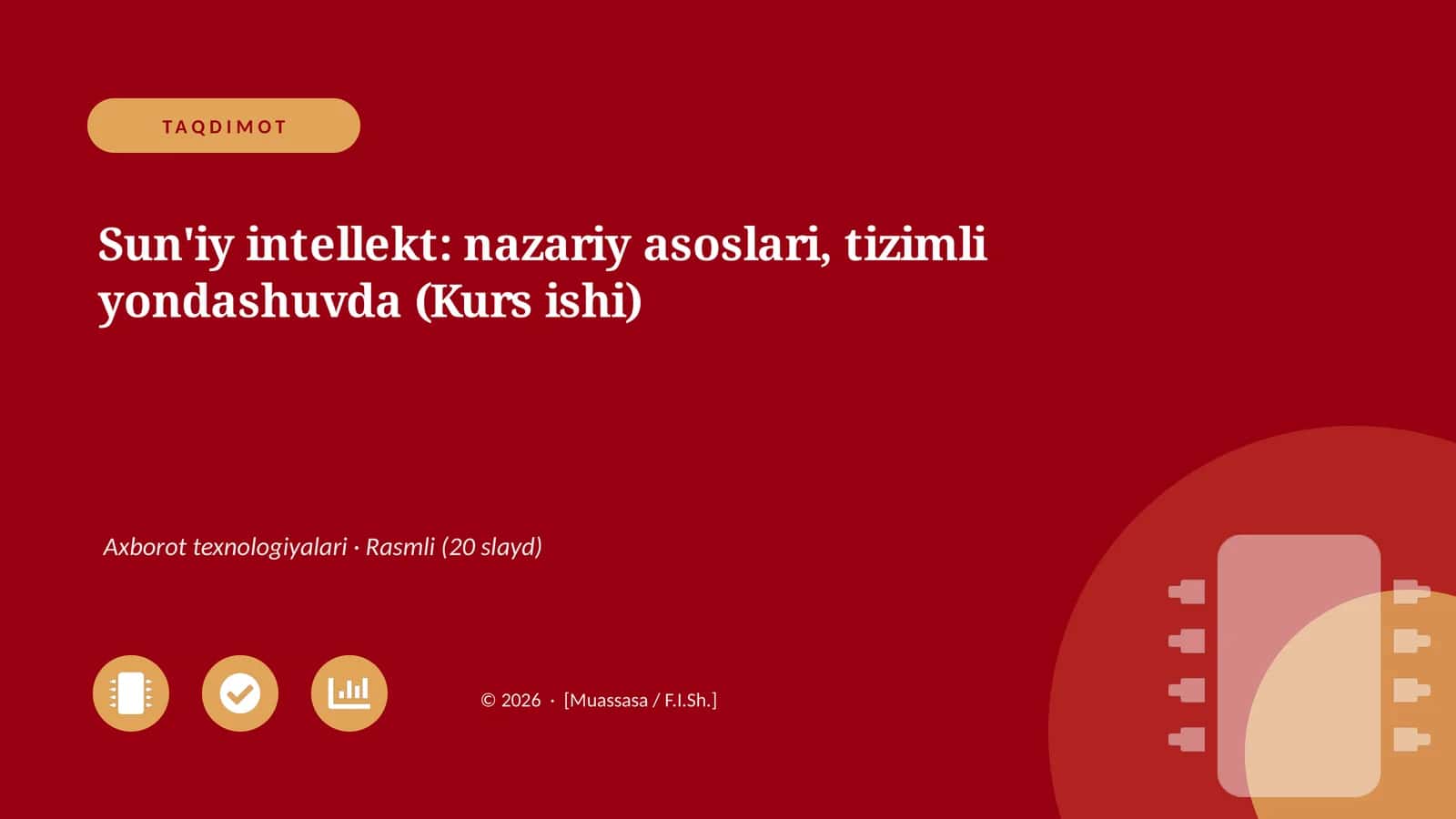 Sun'iy intellekt: nazariy asoslari, tizimli yondashuvda (Kurs ishi) 1