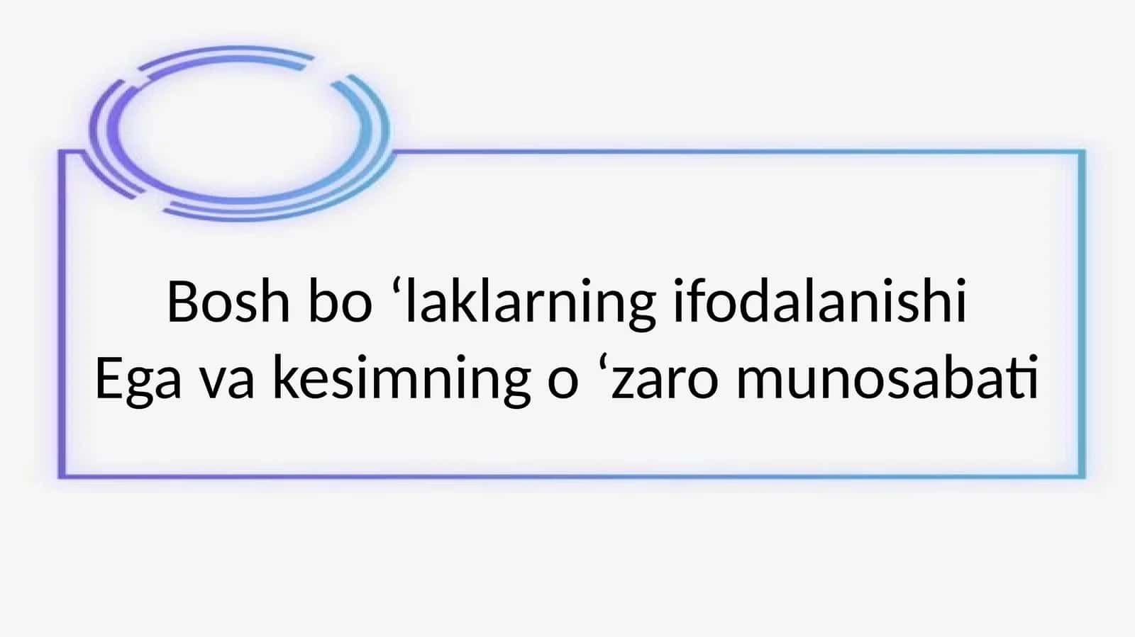 Bosh bo'laklar 1