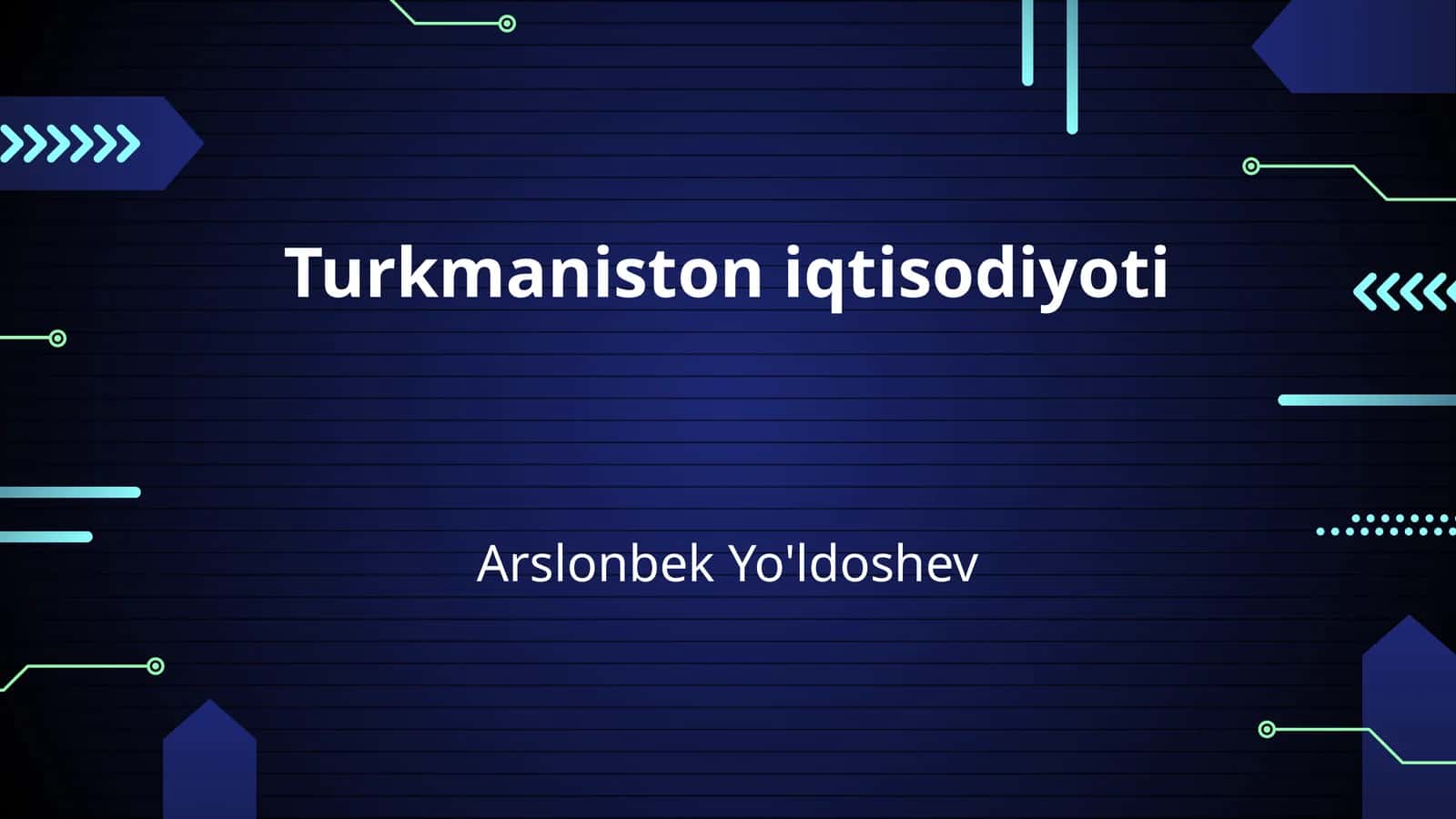 Turkmaniston iqtisodiyoti 1