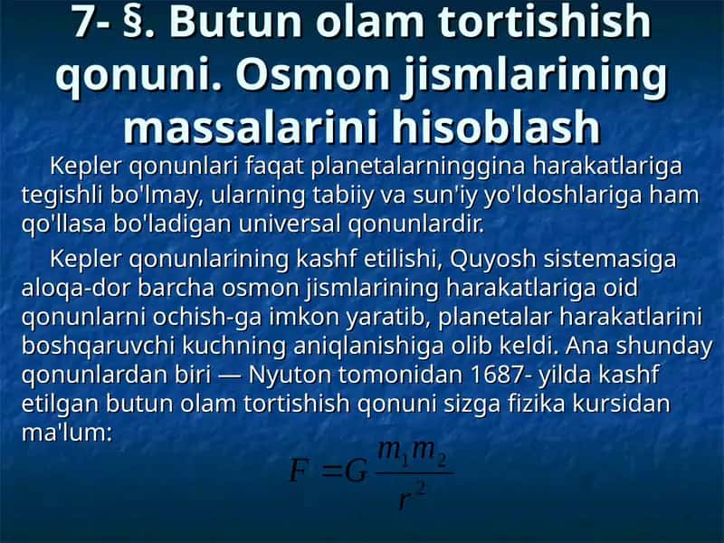 Kepler qonunlari 1