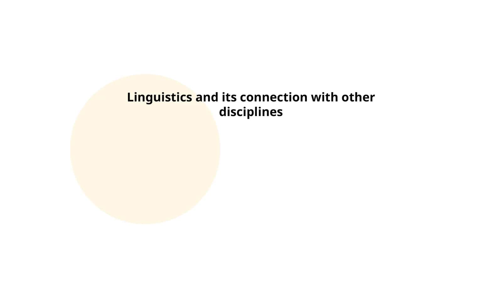 Linguistics and its connection with other disciplines 1