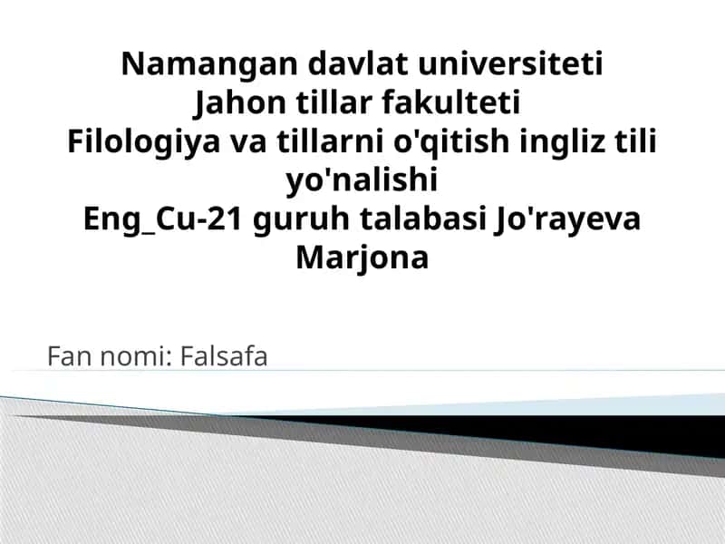 "Dunyo tasviri" tushunchasi 1