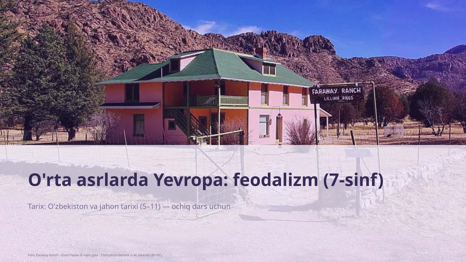 O'rta asrlarda Yevropa: feodalizm (7-sinf) 1