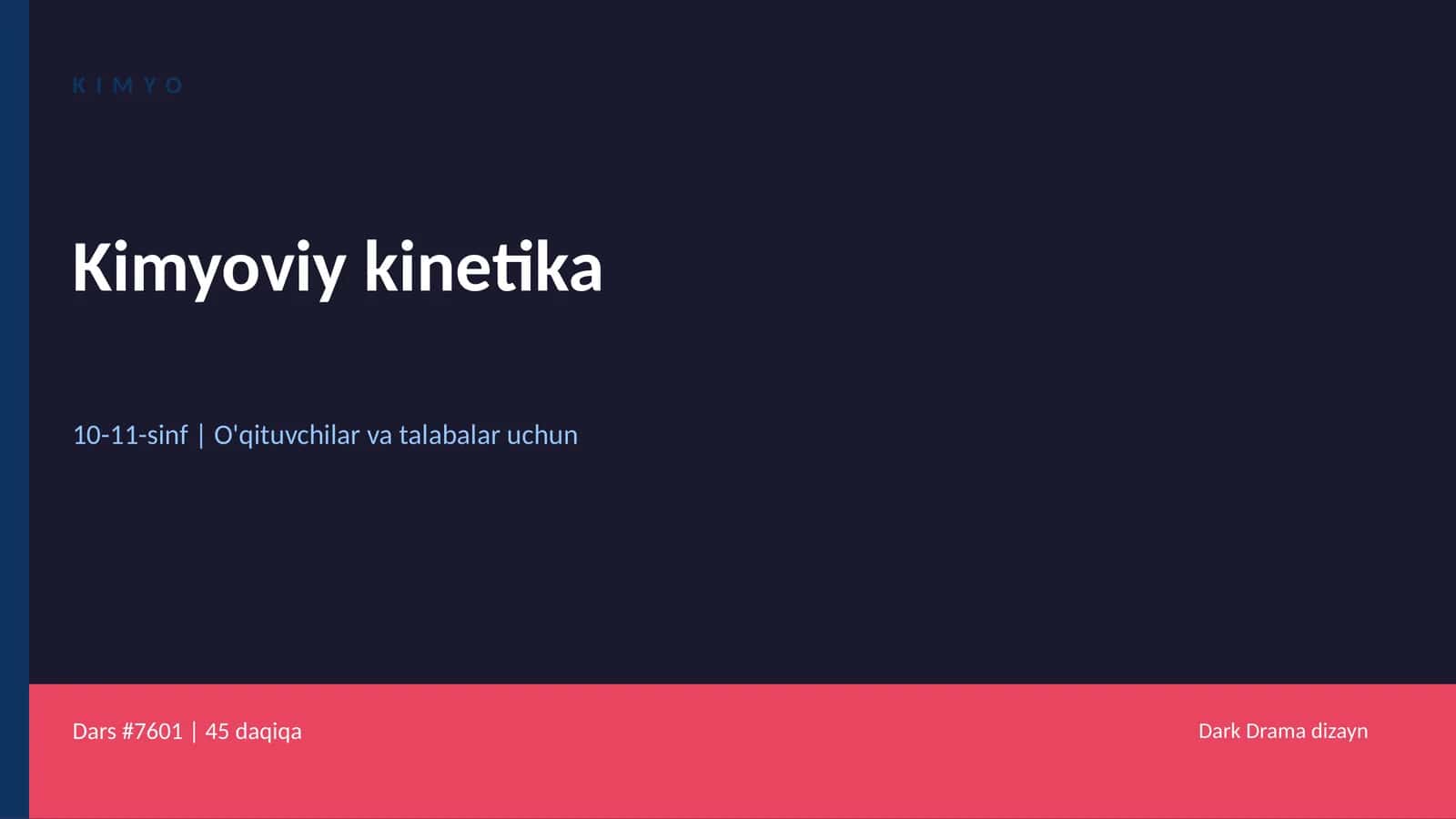 Kimyoviy kinetika 1