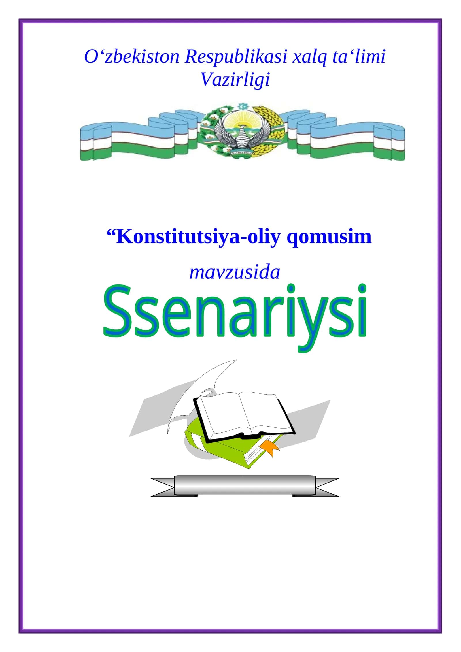 KONSTITUTSIYA BAYRAMI SSENARIY 2026 YIL 1