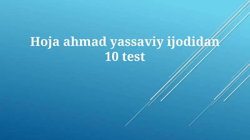 Yassaviy sinovlari 1