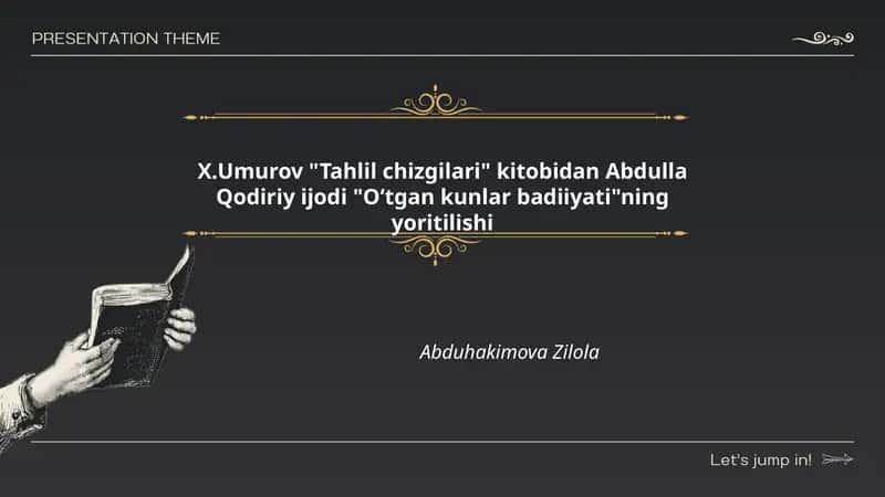 Oʻtgan kunlar badiiyati 1