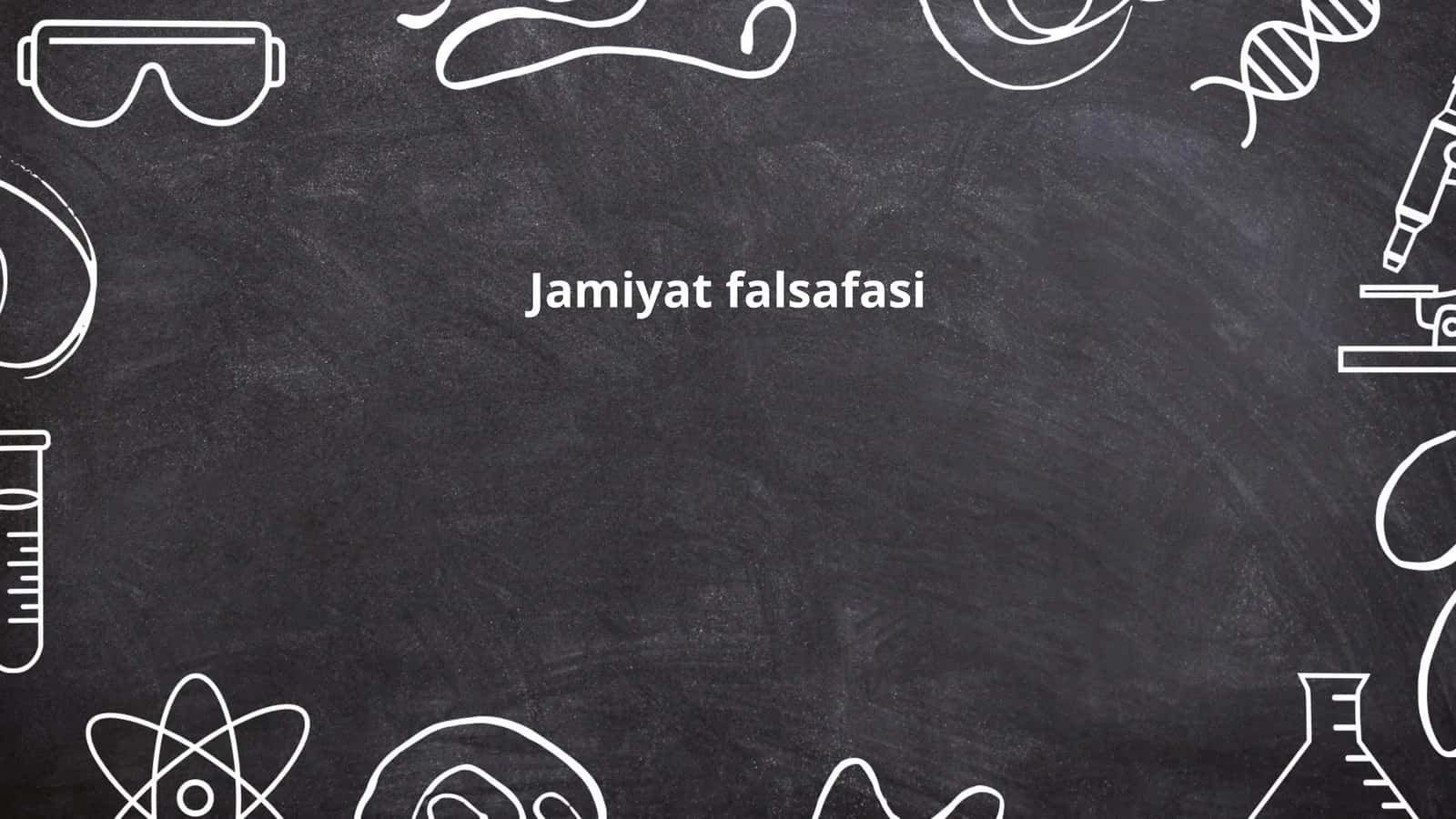 Jamiyat falsafasi 1
