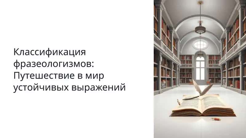 Классификация фразеологизмов 1