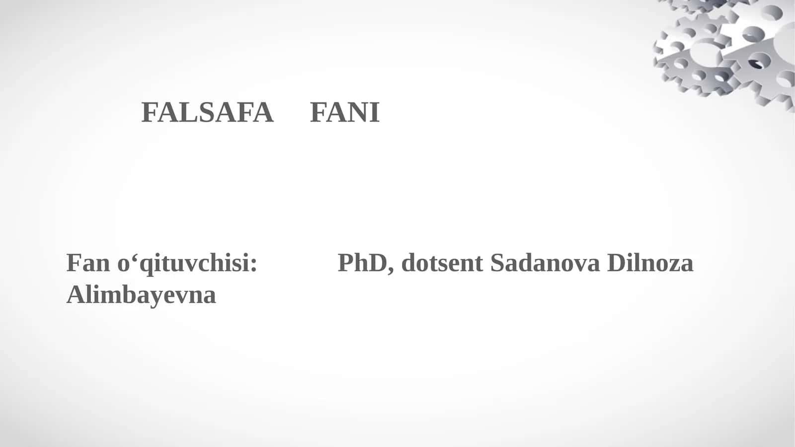 FALSAFA FANI 1