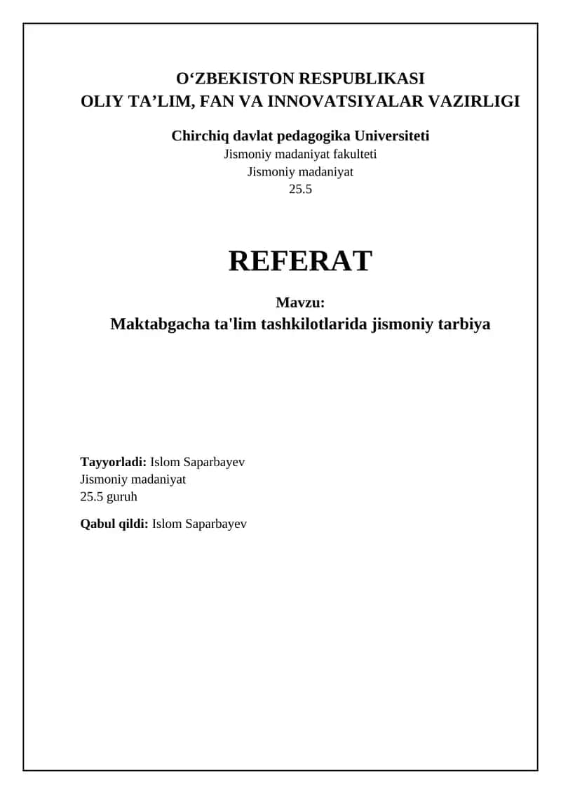 Maktabgacha ta'lim tashkilotlarida jismoniy tarbiya 1