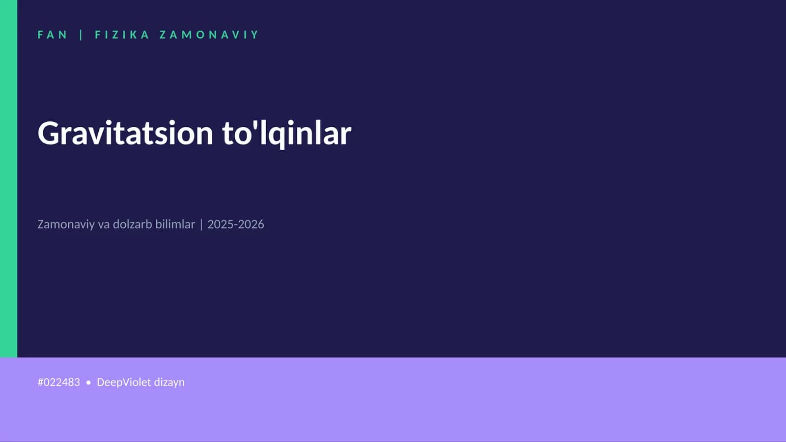 Gravitatsion to'lqinlar 1
