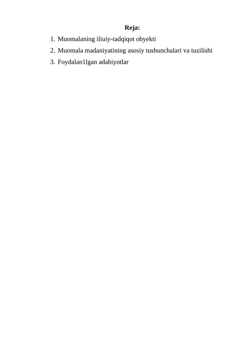 Muomalaning iliuiy-tadqiqot obyekti 1