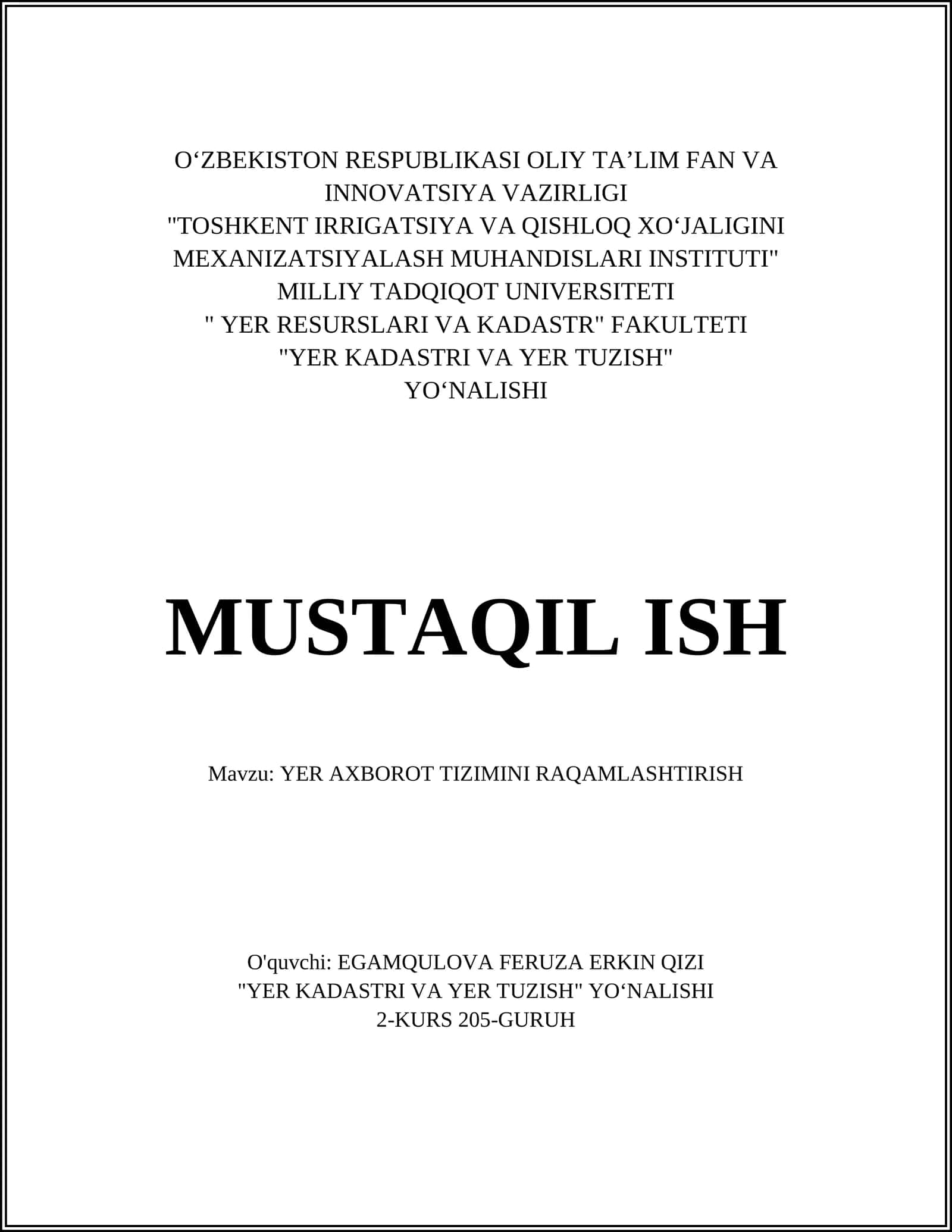 YER AXBOROT TIZIMINI RAQAMLASHTIRISH 1