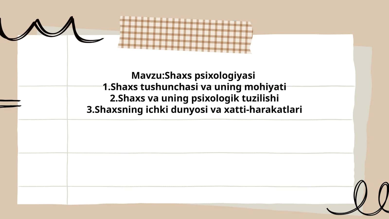 Shaxs psixologiyasi 1