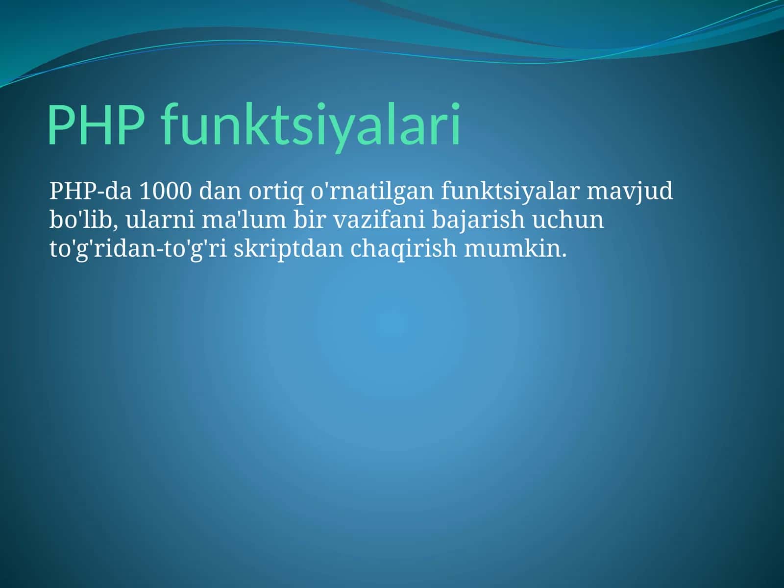 PHPfunktsiyalari 1