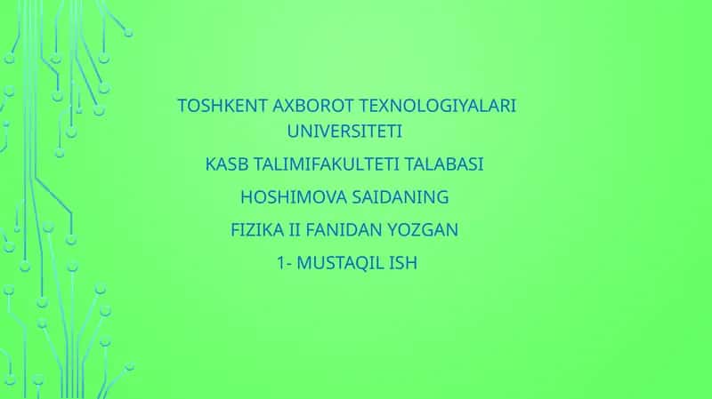 Mustaqilish To’lqinoptikasi 1
