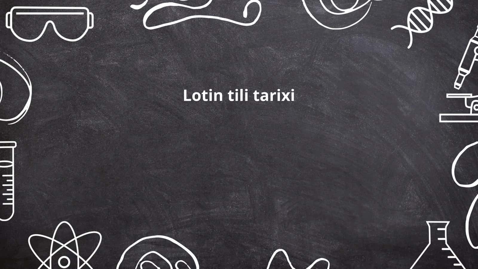 Lotin tili tarixi 1