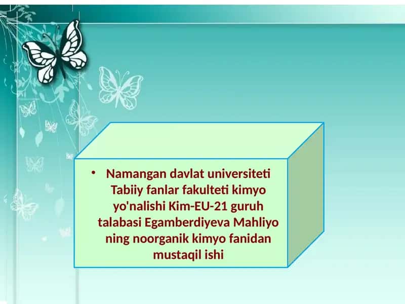 Kompleks birikmalar isomeriyasi 1