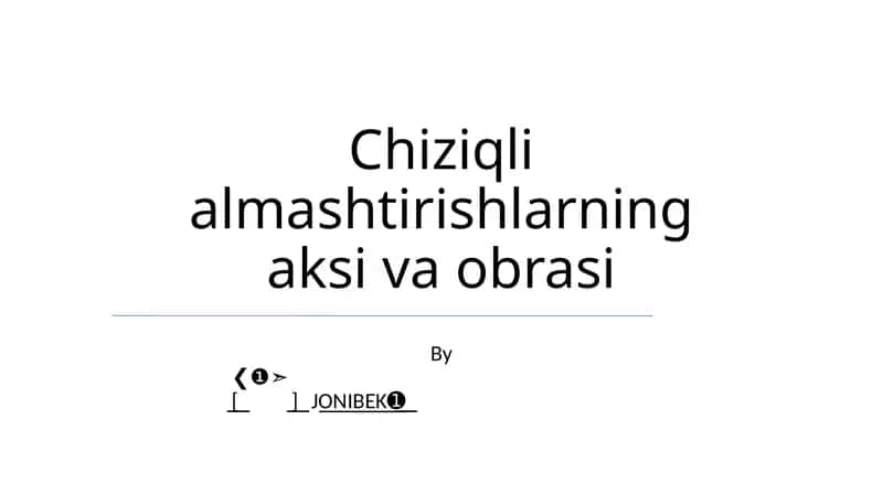Chiziqli almashtirishlarning aksi va obrasi 1