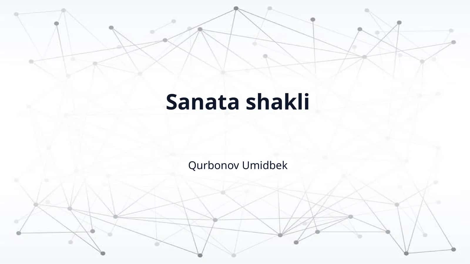 Sanata shakli 1