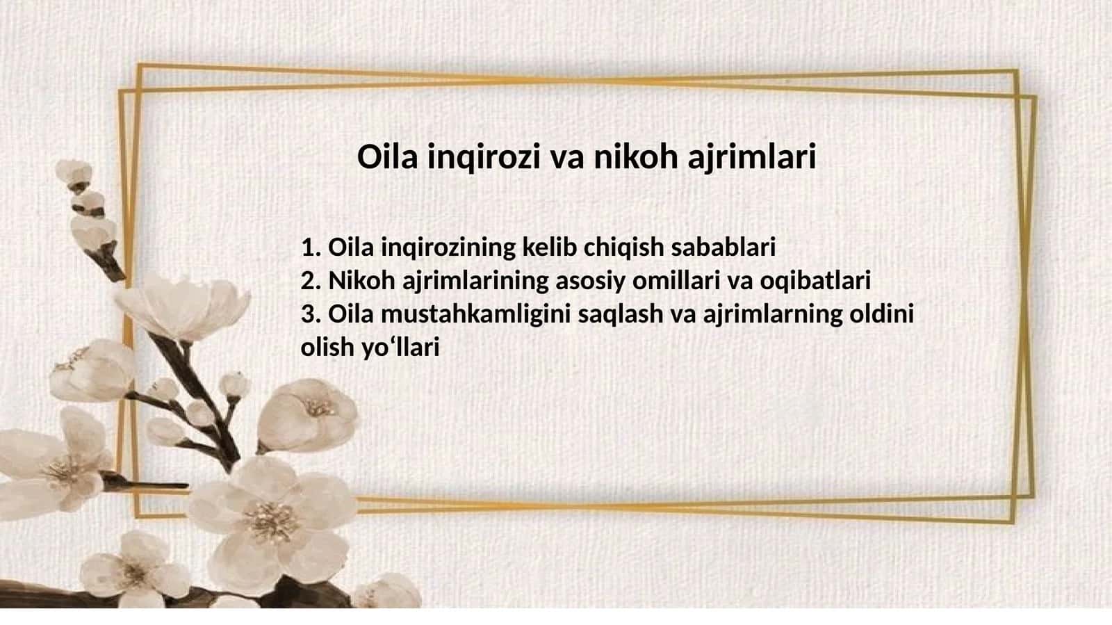 Oila inqirozi va nikoh ajrimlari 1