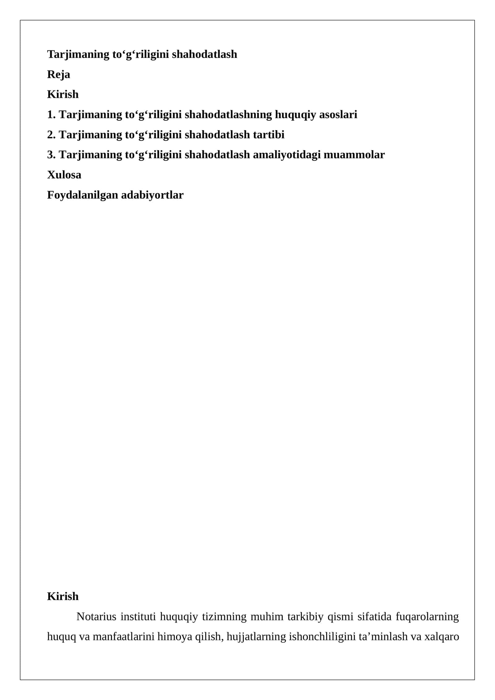 Tarjimaning to‘g‘riligini shahodatlash 1
