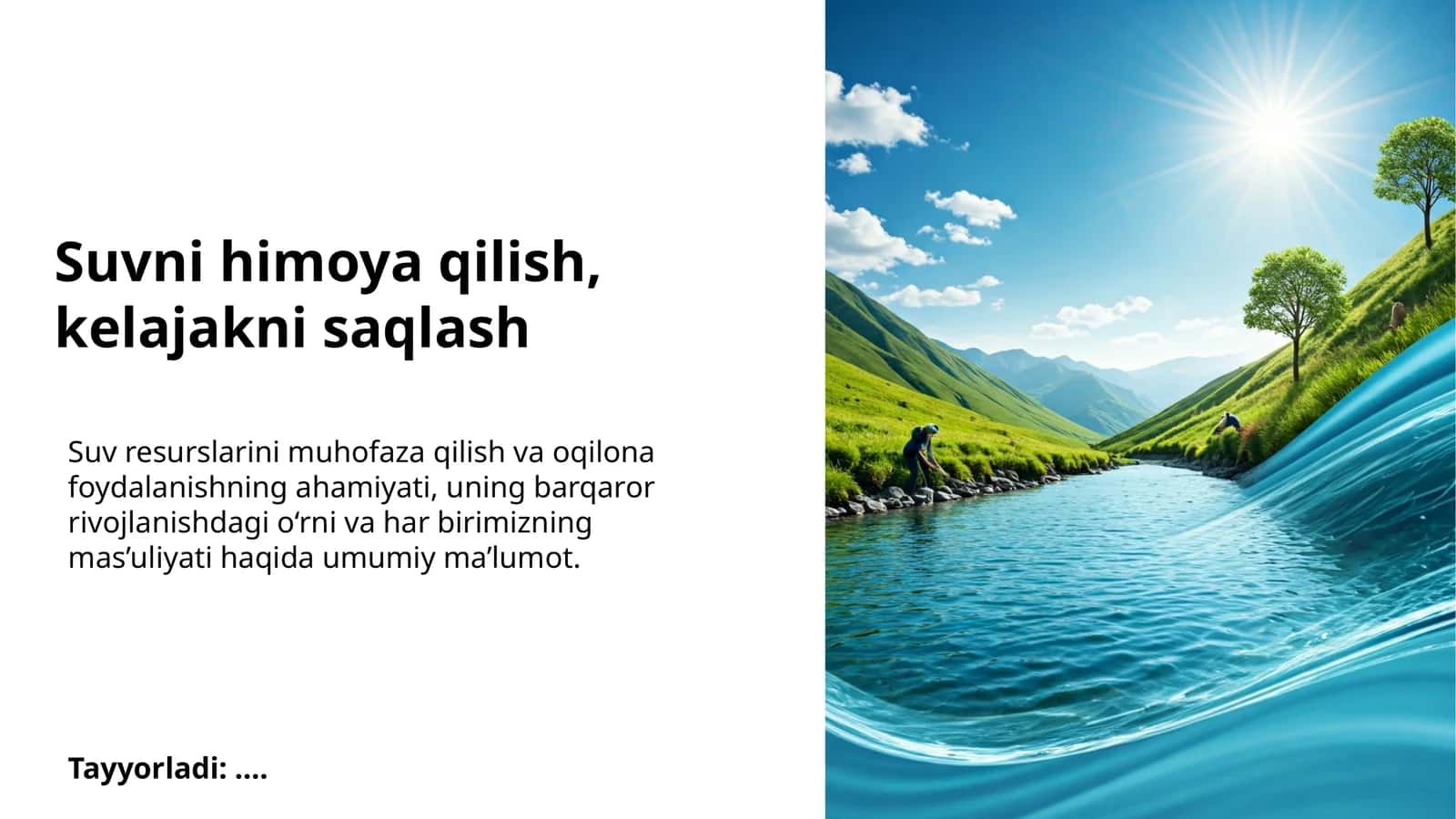Suvni himoya qilish, kelajakni saqlash 1