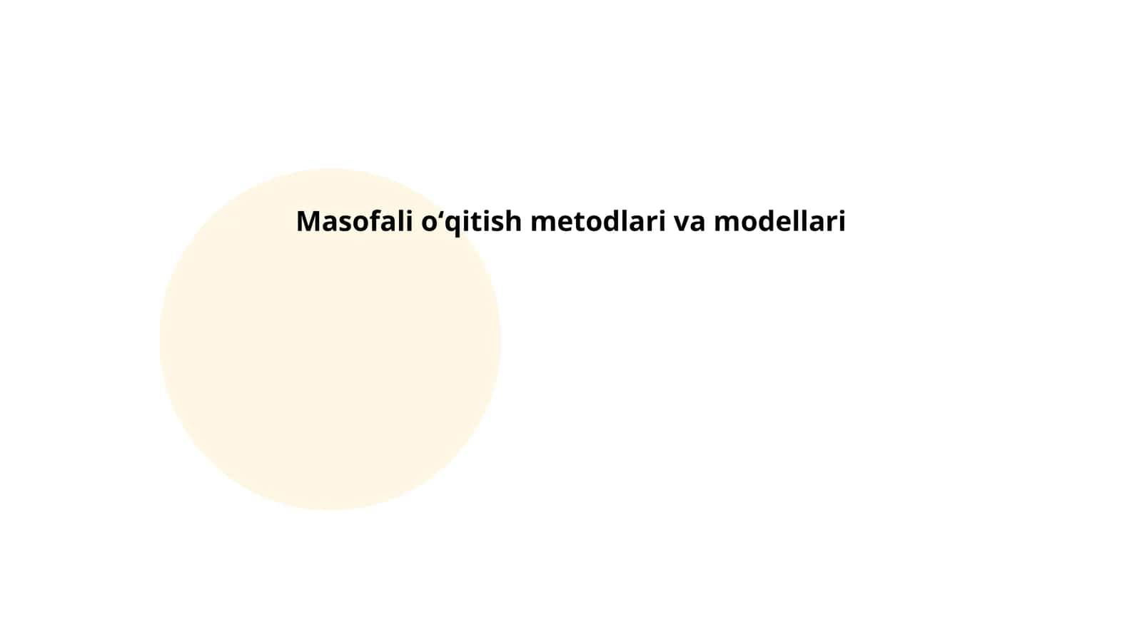 Masofaviy oʻqitish metodlari va modellari 1
