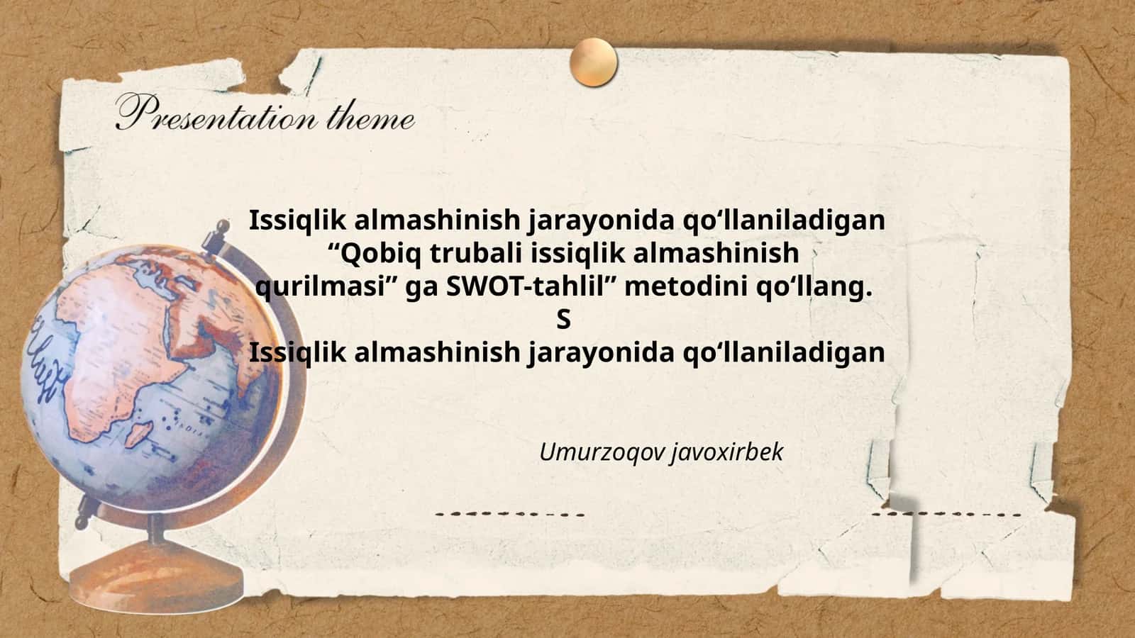 Qobiq trubali issiqlik almashinish qurilmasi 1