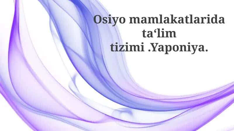 Yaponiya ta'lim tizimi 1
