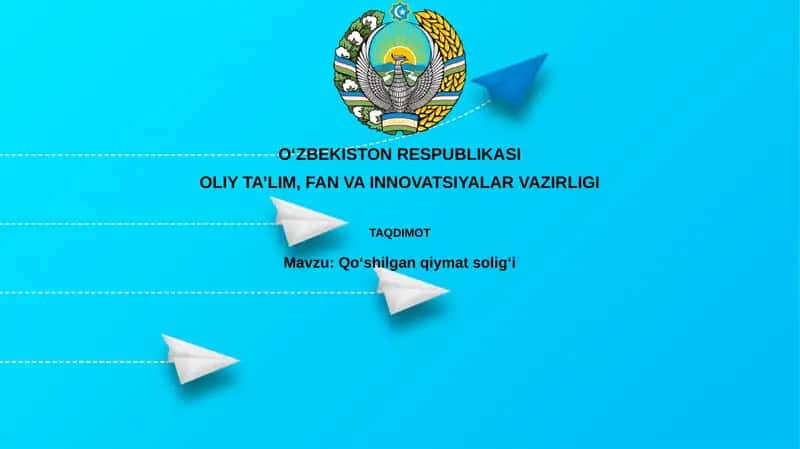 Qoʻshilgan qiymat soligʻi 1