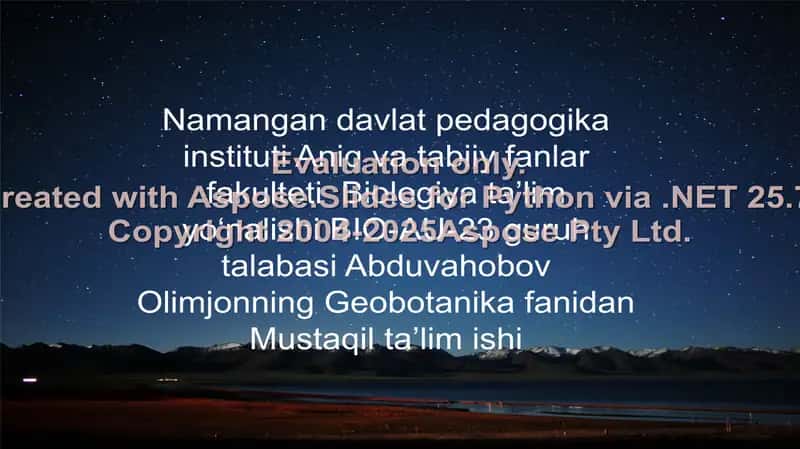 Fitotsenoz strukturasi 1