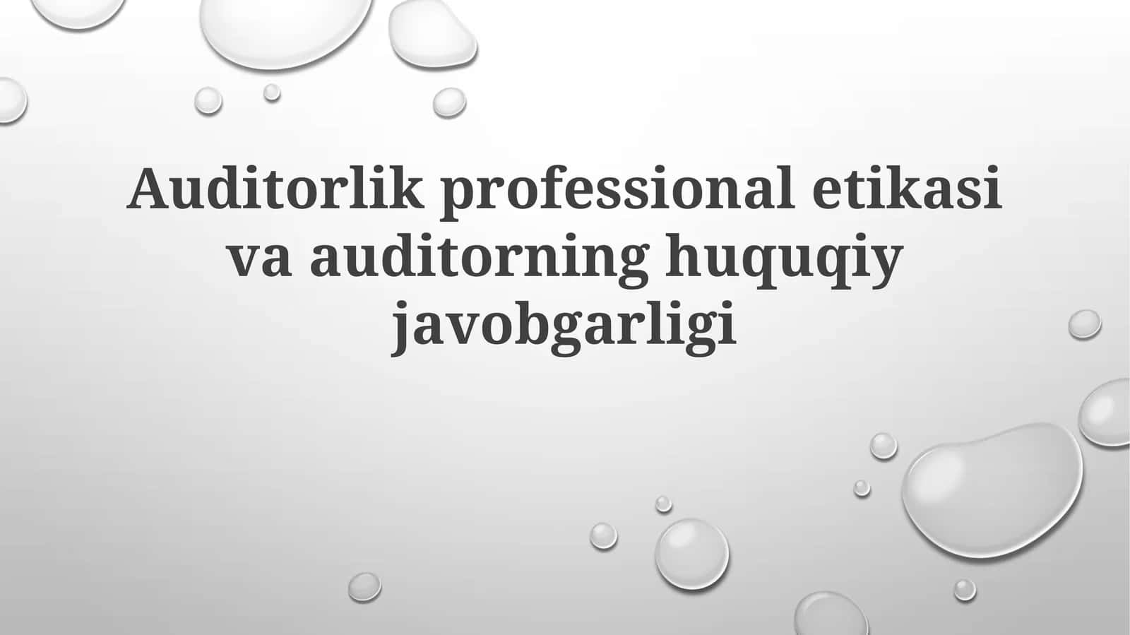 Auditorlik Professionali Etikasi 1