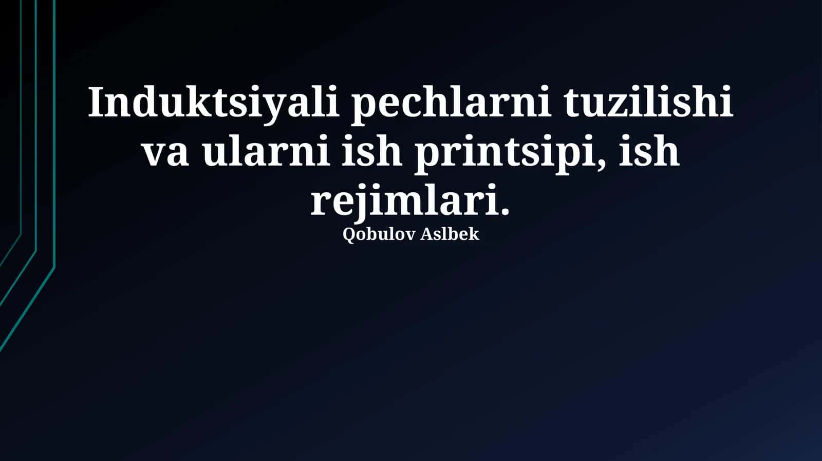Induktsiyali pechlarning qurilishi 1