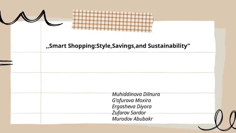 Smart Shopping:Style,Savings,and Sustainability 1
