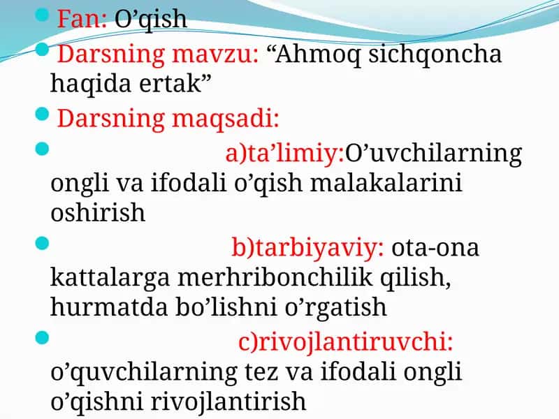 Ahmoq sichqoncha haqida ertak 1