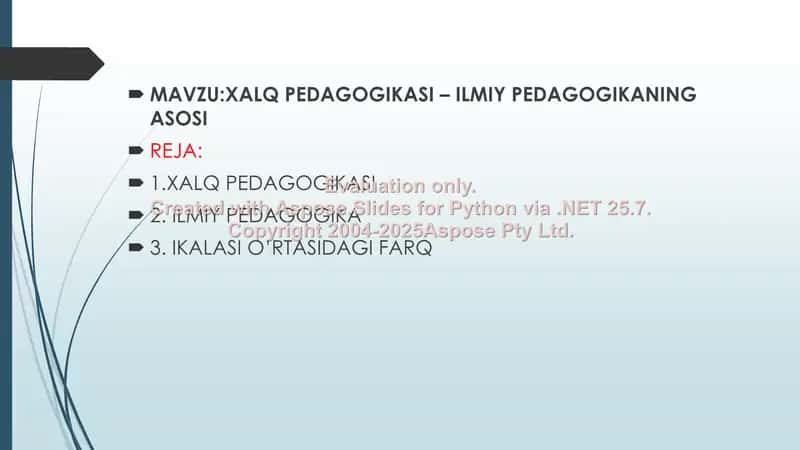 Xalq pedagogikasi va ilmiy pedagogikaning asosiy farqlari 1
