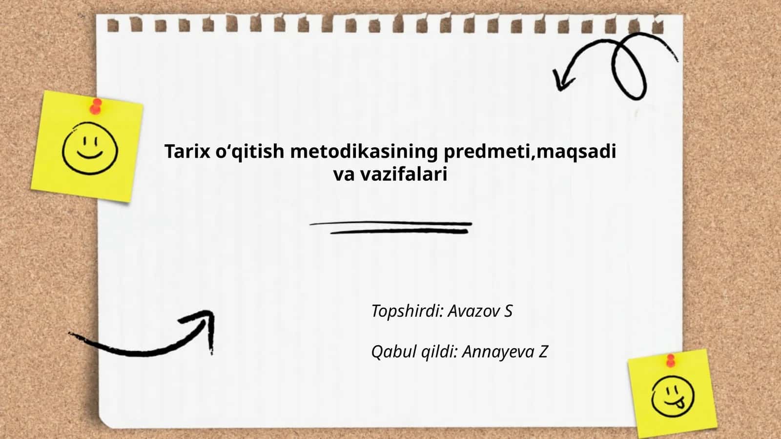 Tarix oʻqitish metodikasi 1